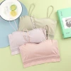 This is a new style of seamless undergarment for girls with a beautiful back. It features a one-piece chest wrap as a base layer, a middle school student vest with ice silk halter straps, and a strapless inner layer details Picture
